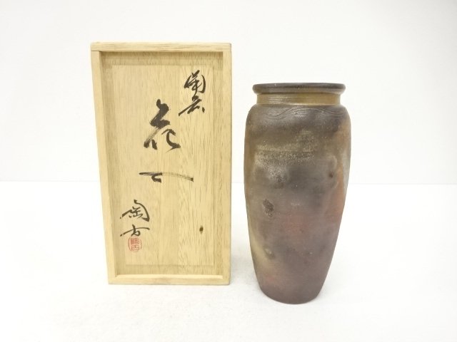 JAPANESE COLLECTIBLE / BIZEN WARE OF A FLOWER VASE BY KONISHI TOUKO